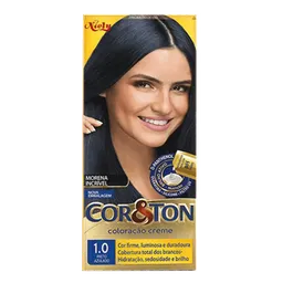 Tinta de Cabelo Niely Cor&Ton 1.0 Preto Azulado