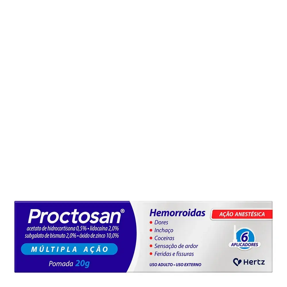 Proctosan 20g Pomada C/ 6 Aplicadores