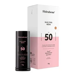 Base Facial Hidrabene Stick Cor Média FPS50 12g