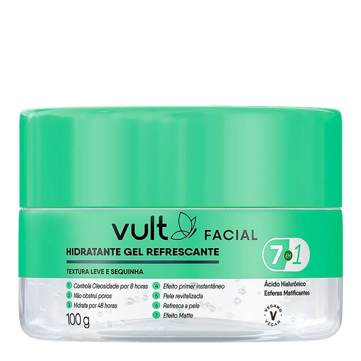 Hidratante Facial Vult Gel Refrescante 7 em 1 100g