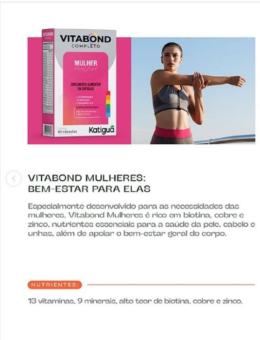 Vitabond Mulher Katiguá embalagem lateral
