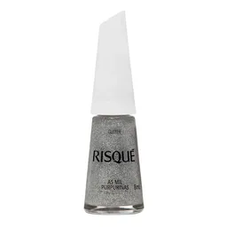 Esmalte Risqué Efeito Gliter Mil Purpurinas 8ml