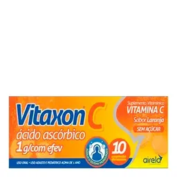 Vitanox C Sabor Laranja 1g Airela 10 Comprimidos Evervescentes - Vitamina C Vitanox C Sabor Laranja 