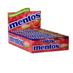 Stick de bala mastigável sabor frutas vermelhas caixa com 16 unidades de 37,5g - Mentos
