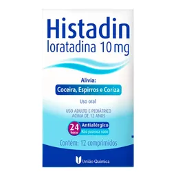 Antialérgico Histadin 10mg 12 comprimidos