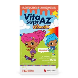 VitasuprAZ Os Chocolix Sabor Marshmallow 60 Comprimidos Mastigáveis