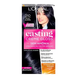 Tinta de Cabelo L’Oréal Paris Casting Creme Gloss 210 Preto Azulado