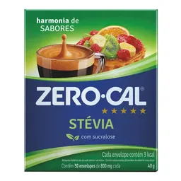 Adoçante em Pó Zero-Cal Stévia 50 Sachês